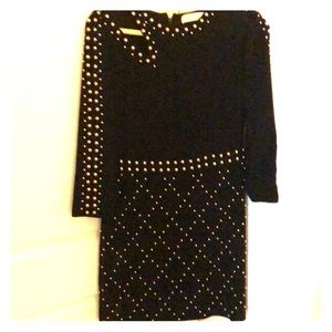 Black ALC dress with silver stud detailing